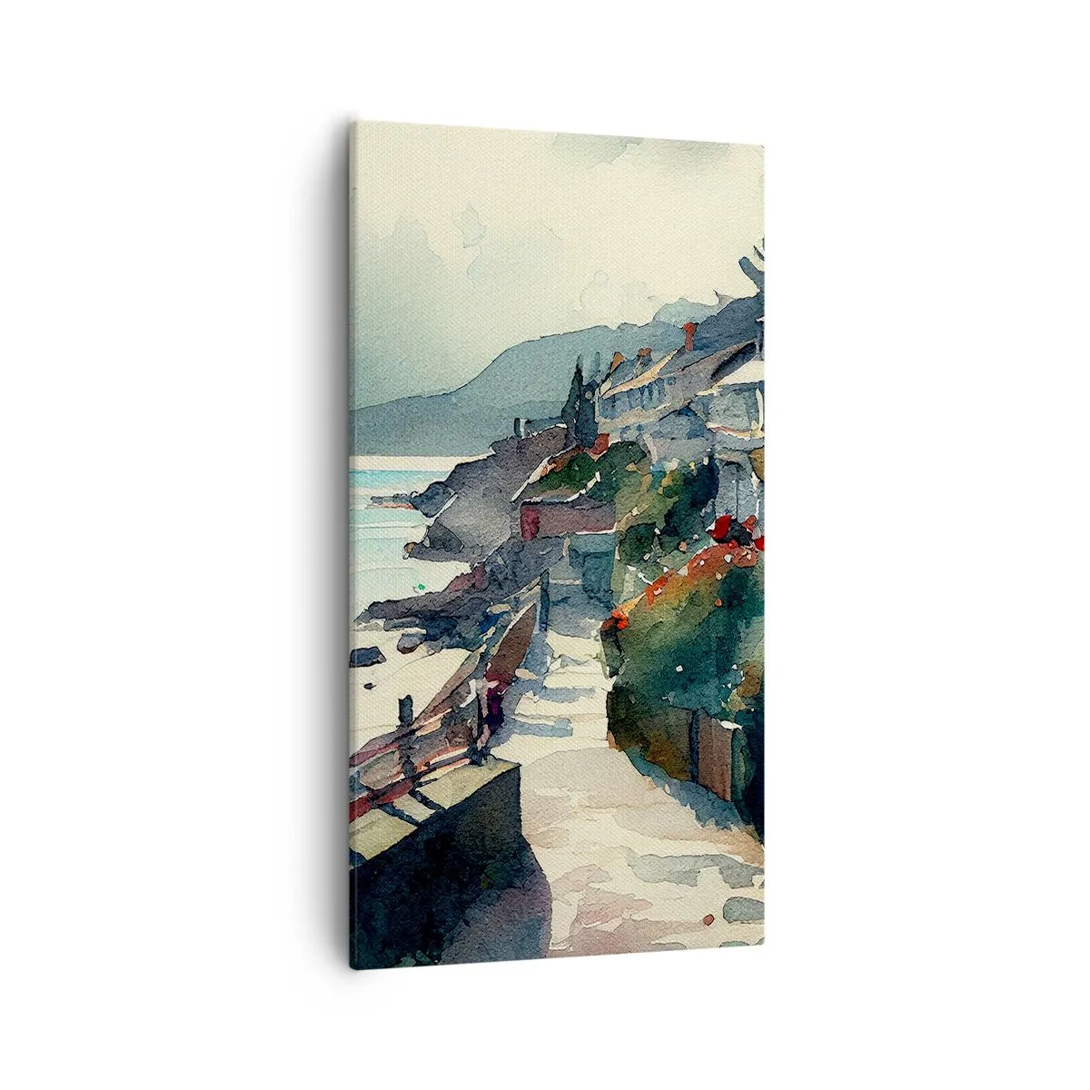 Vászonkép - Mediterrán város - 55x100 cm