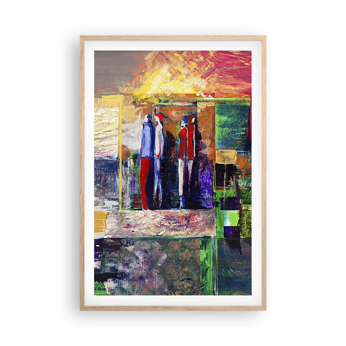 Poszter világos tölgy keretben - Kapcsolatok és érzelmek - 61x91 cm