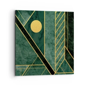 Vászonkép - Az arany és azúrkék dinamikája - 70x70 cm