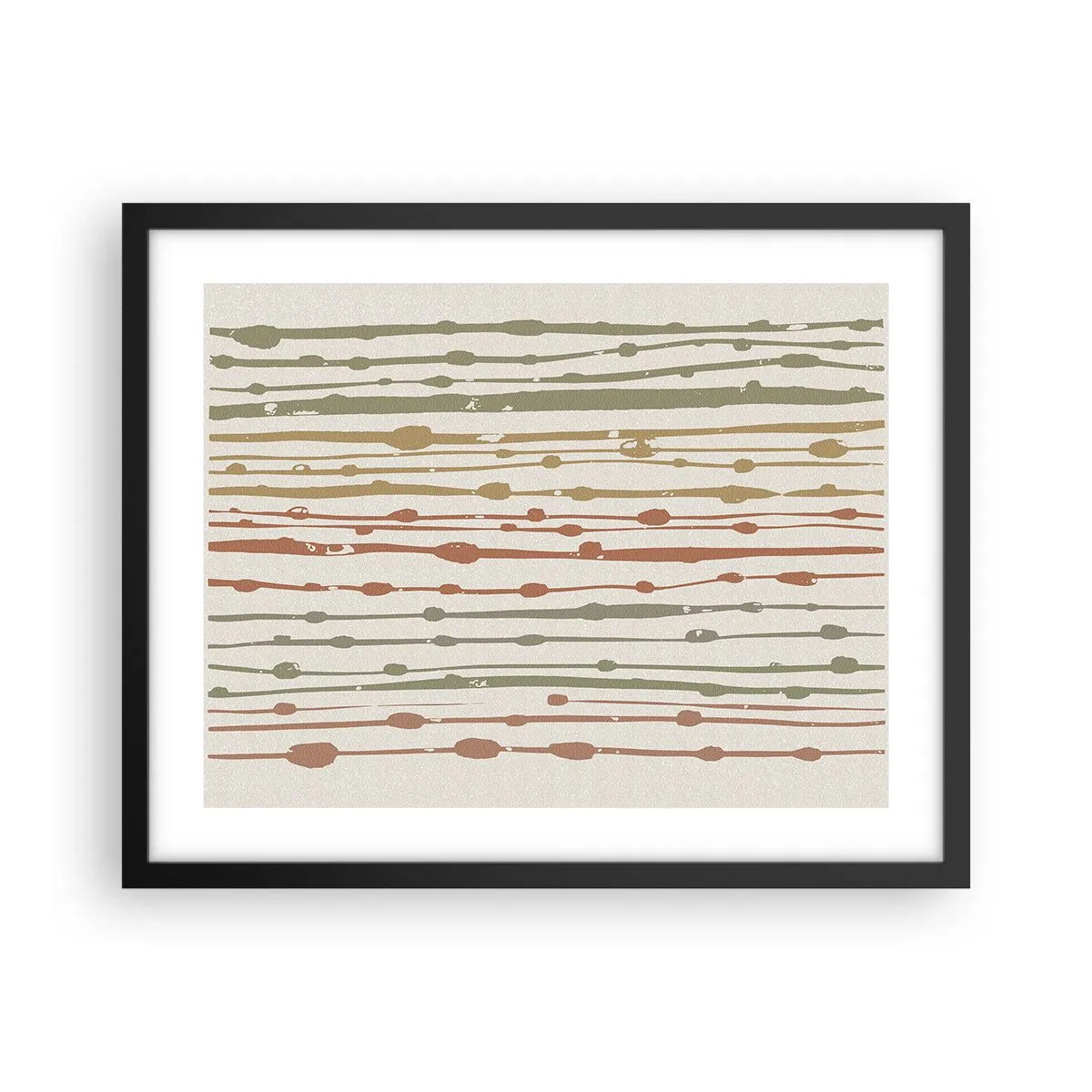 Poszter fehér keretben - Zenei színjegyzetelés - 50x40 cm