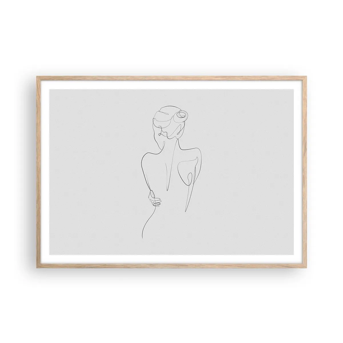 Poszter világos tölgy keretben - Testzene - 100x70 cm