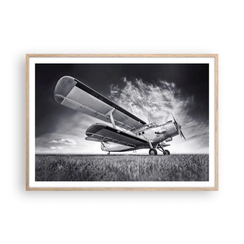 Poszter világos tölgy keretben - A szárnyas vándor - 100x70 cm