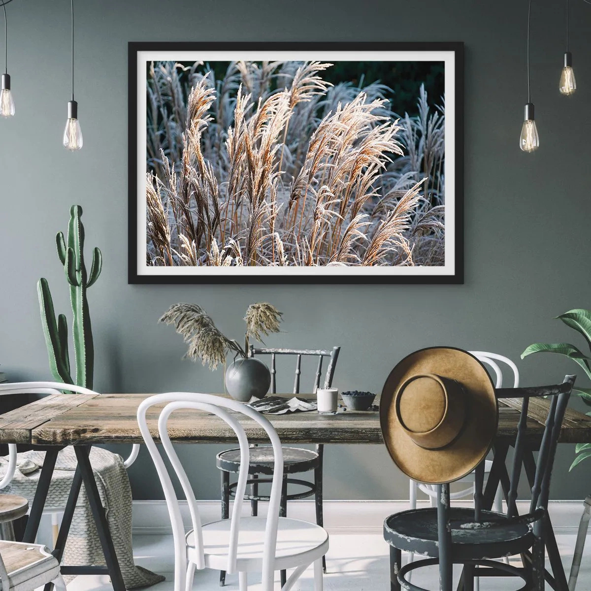 Poszter fehér keretben - Zúzmarába öltözött - 70x50 cm