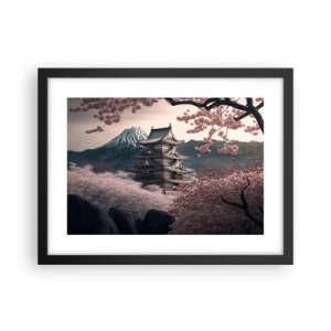 Poszter fehér keretben - A cseresznyevirágzás országa - 40x30 cm