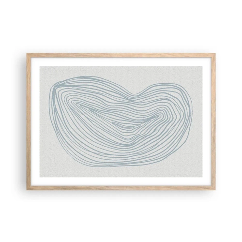 Poszter világos tölgy keretben - Egy csepp mosolya - 70x50 cm