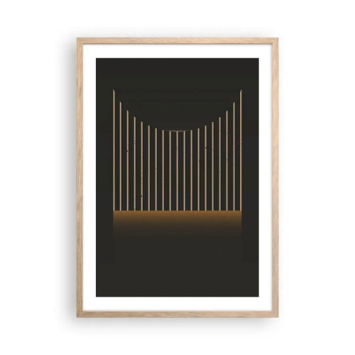 Poszter világos tölgy keretben - Fedezze fel a sötétséget - 50x70 cm