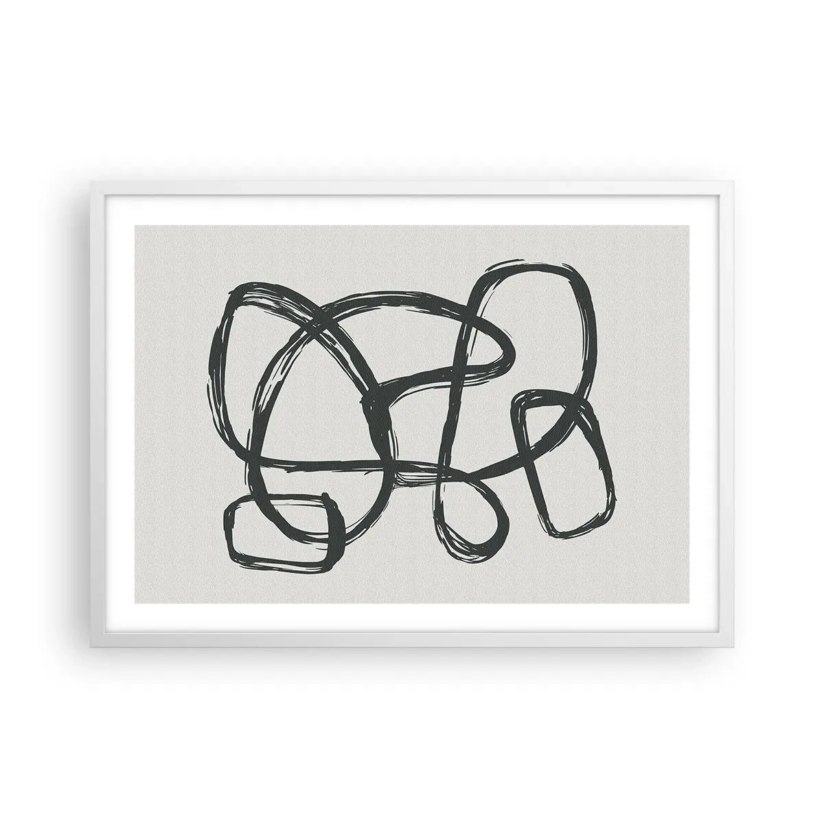 Poszter fekete keretben - Hurkolt absztrakció - 70x50 cm