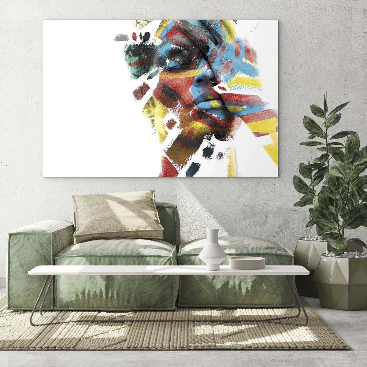 Üveg kép - Színes személyiség - 120x80 cm