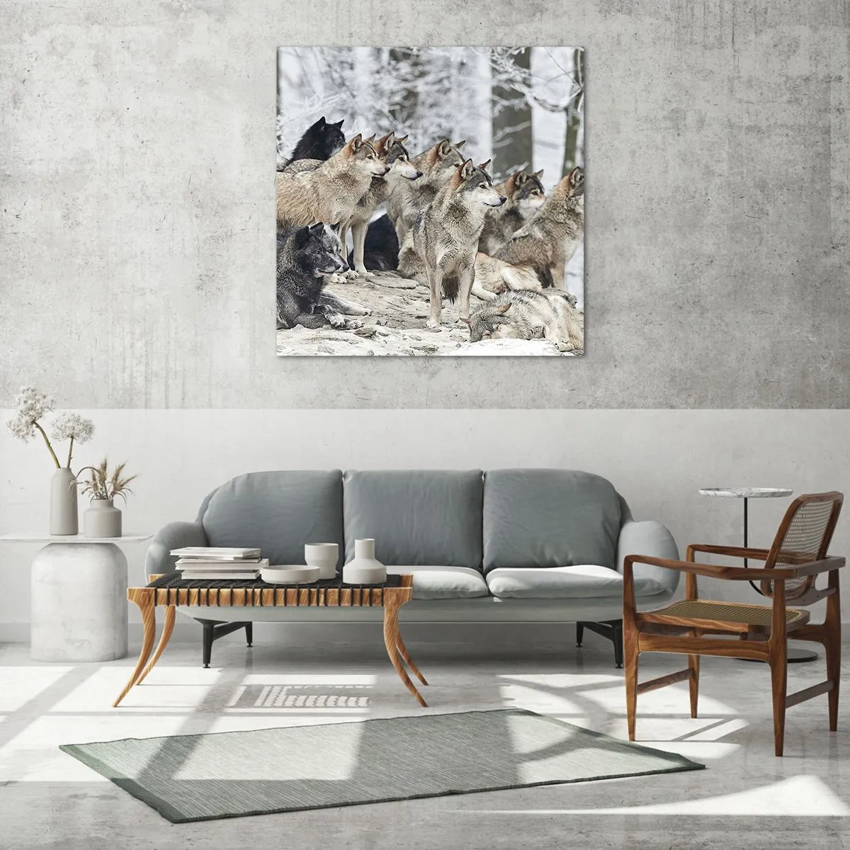 Üveg kép - Család és barátok - 30x30 cm