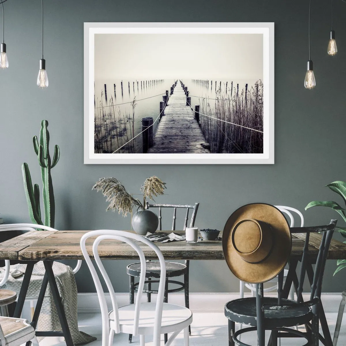 Poszter fekete keretben - Merülj el a békében - 50x40 cm