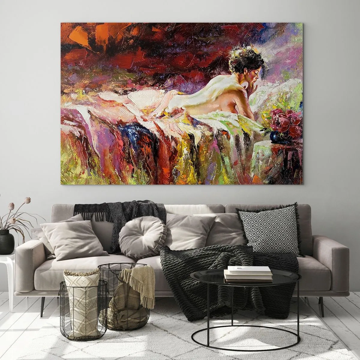 Üveg kép - Töprengő Vénusz - 100x70 cm