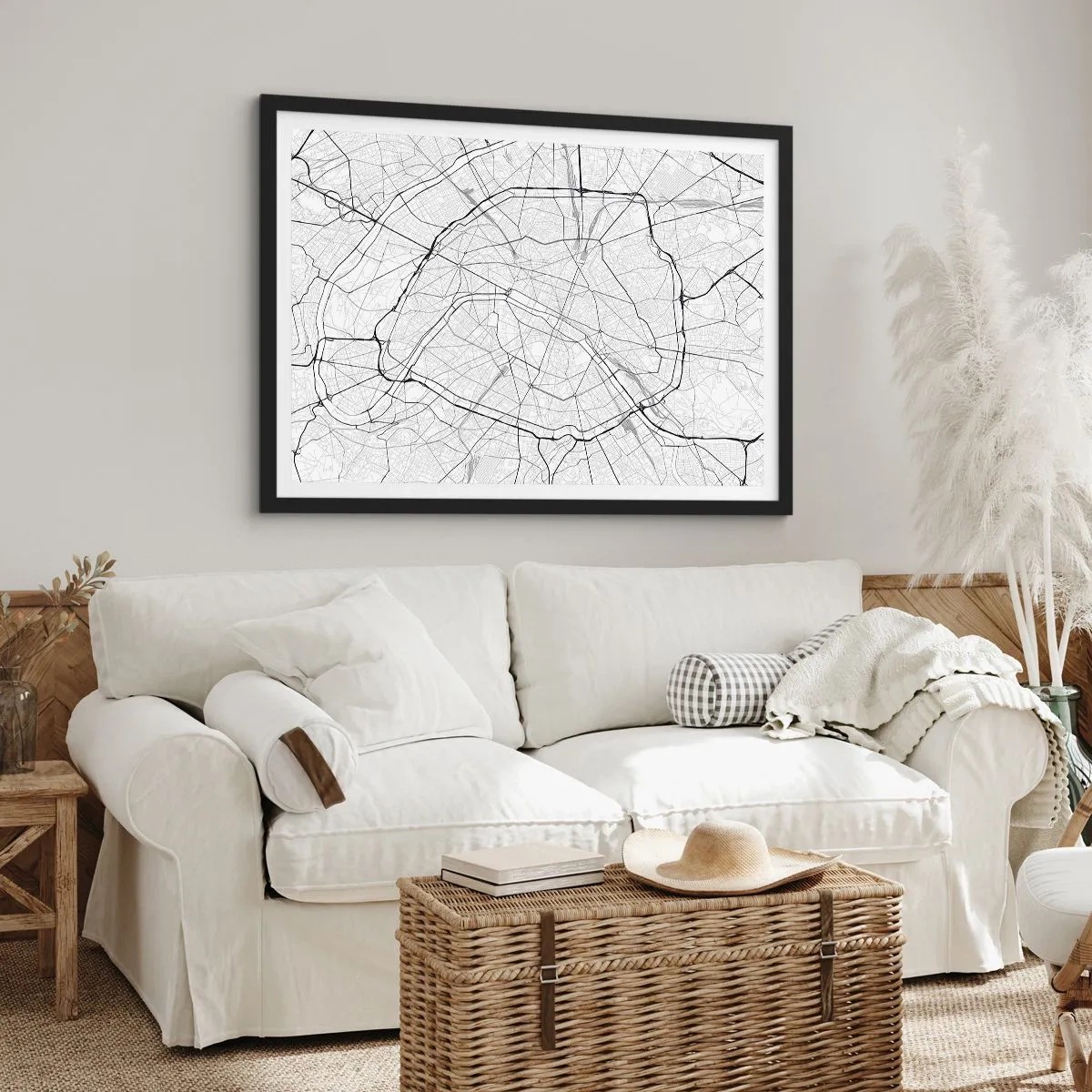 Poszter fehér keretben - Párizs virága - 100x70 cm