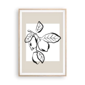 Poszter világos tölgy keretben - Ahol a citrom érik... - 70x100 cm