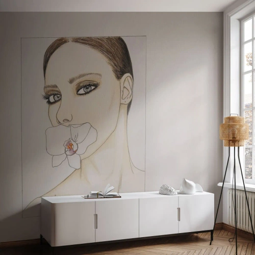 Fotótapéta Premium Sand - Az elegancia és a szépség szimbóluma - Absztrakció, Darab, Nő - 100x70 cm