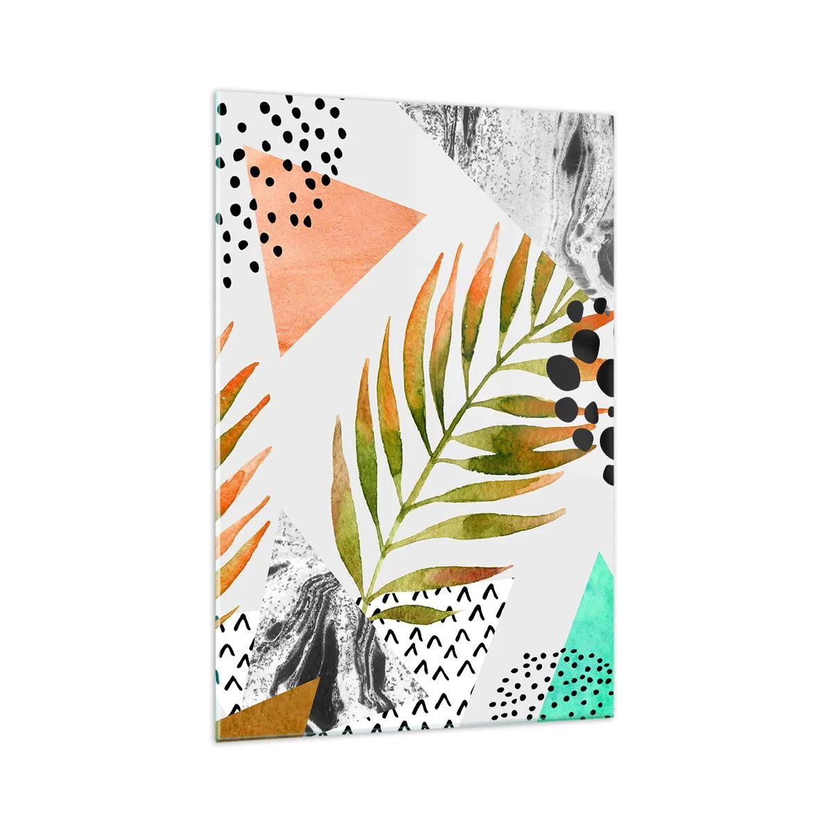 Üveg kép - Dekoráció pálmalevéllel - 70x100 cm