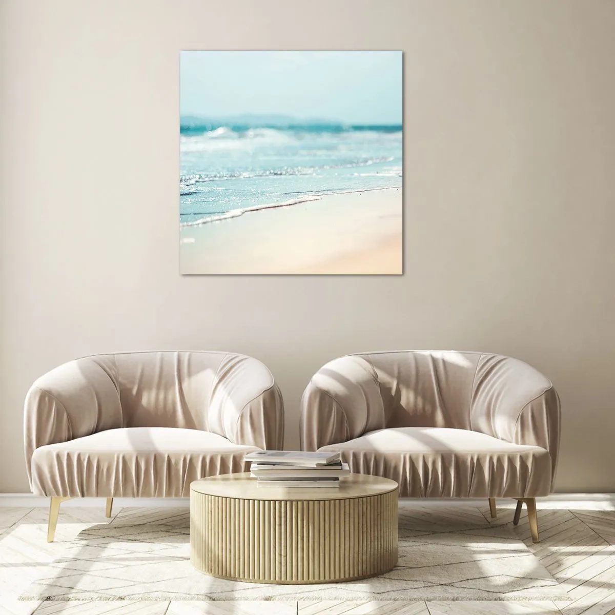 Üveg kép - Hő és zaj - 70x70 cm