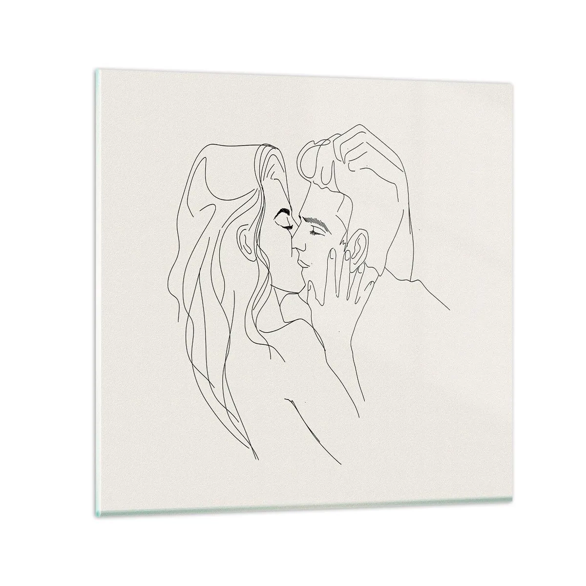 Üveg kép - Összegabalyodva az érzésben - 60x60 cm
