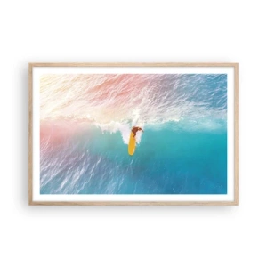 Poszter világos tölgy keretben - Az óceánlovas - 91x61 cm