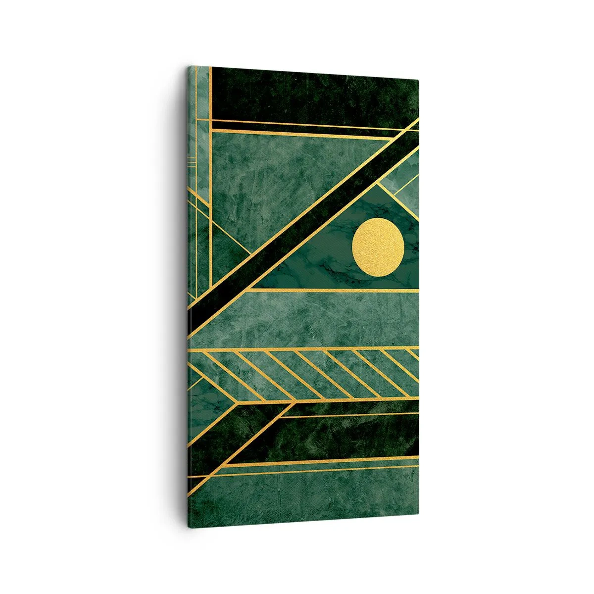 Vászonkép - Az arany és azúrkék dinamikája - 45x80 cm