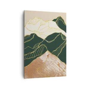 Vászonkép - Arany csúcsok - 70x100 cm