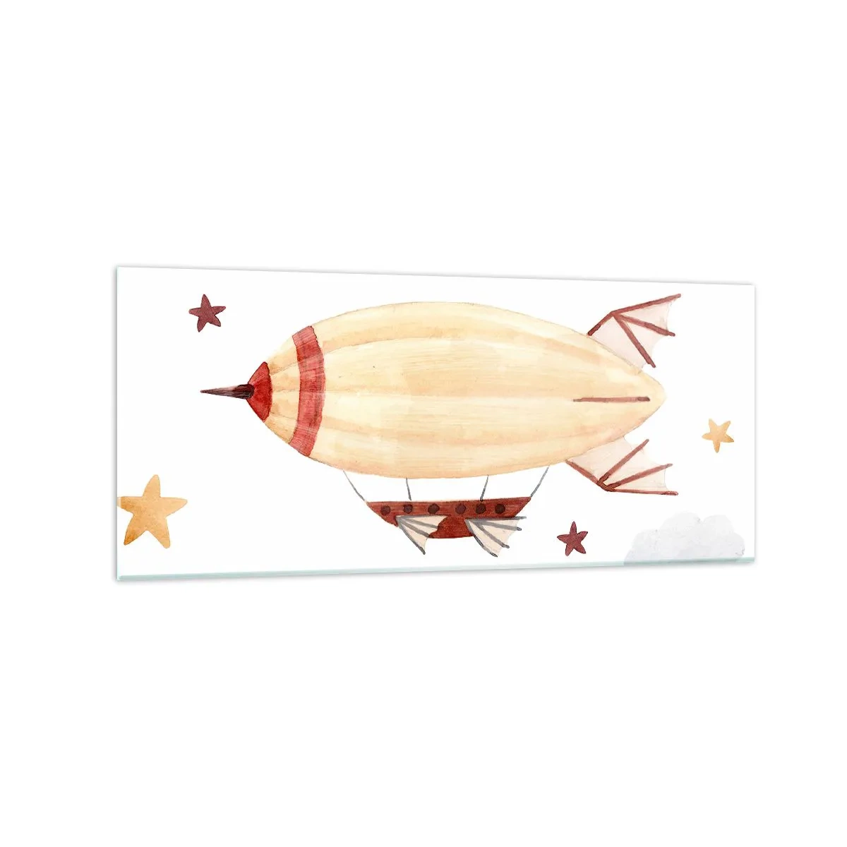 Üveg kép - Léghajó - 120x50 cm