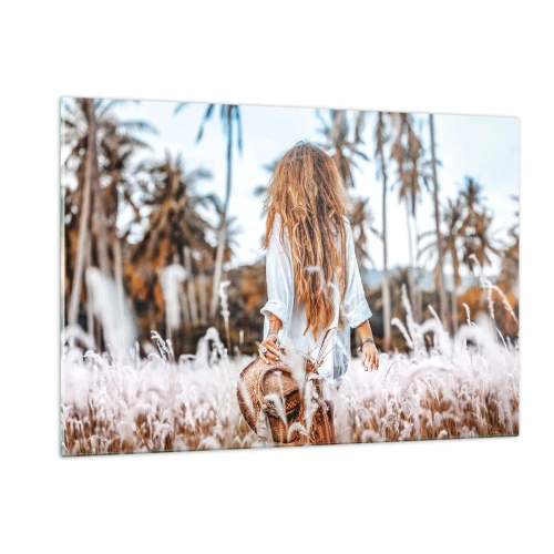 Üveg kép - Fűbolyhból született - 120x80 cm