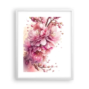 Poszter fekete keretben - Cseresznyevirág - 40x50 cm