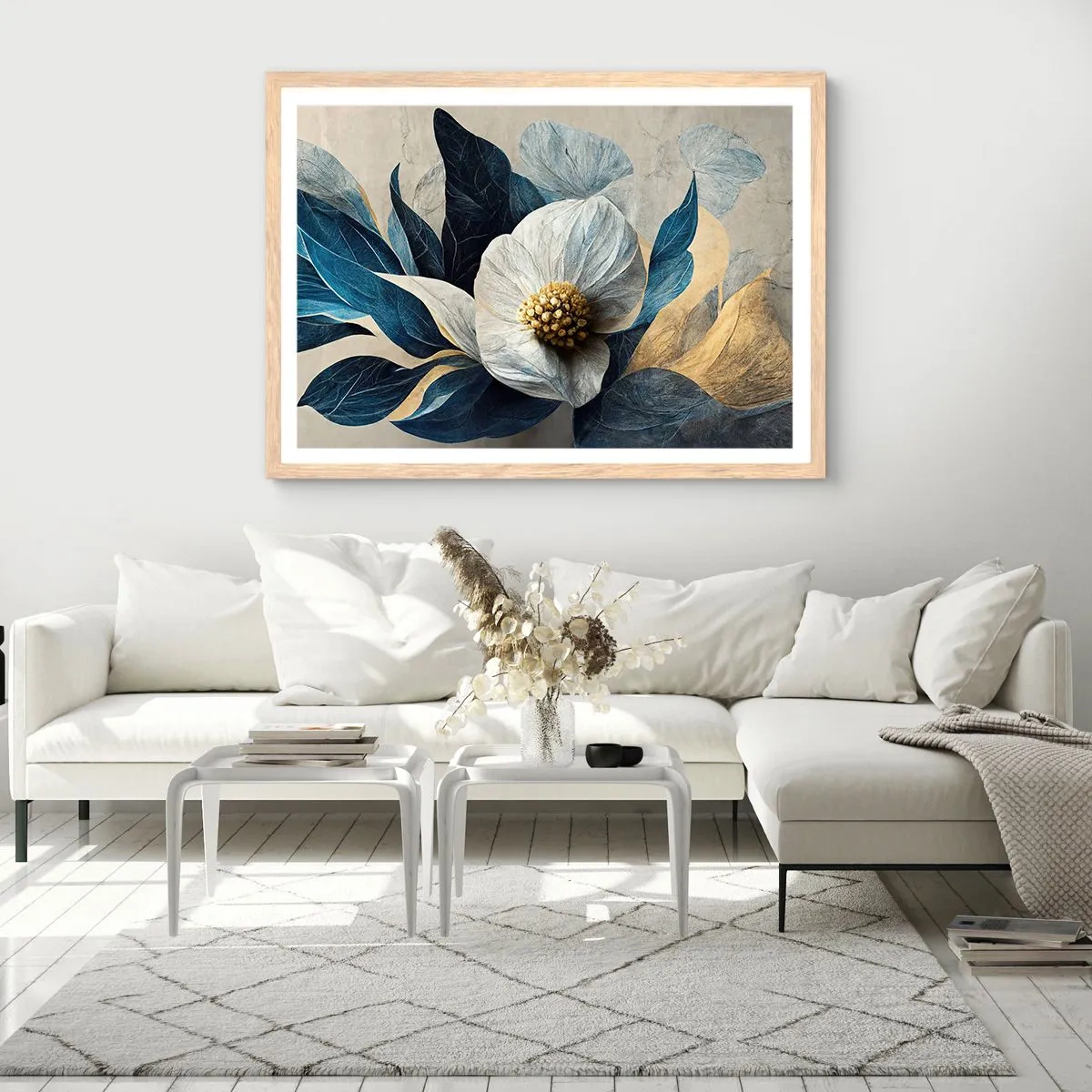 Poszter világos tölgy keretben - Arany szíve van - 50x40 cm