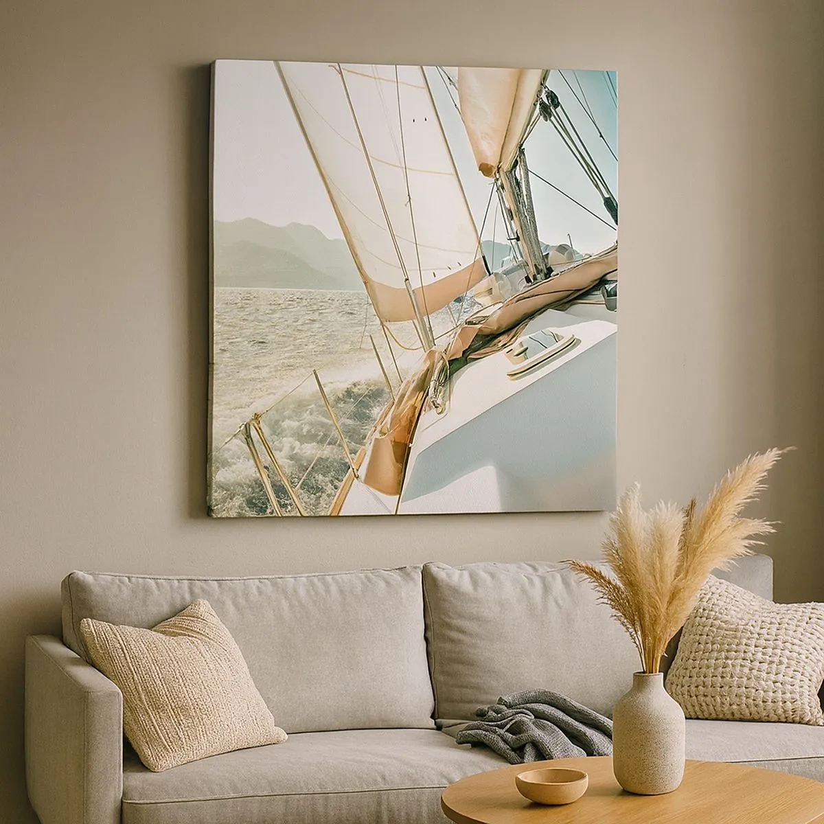 Vászonkép - Dagadó vitorlákkal - 30x30 cm