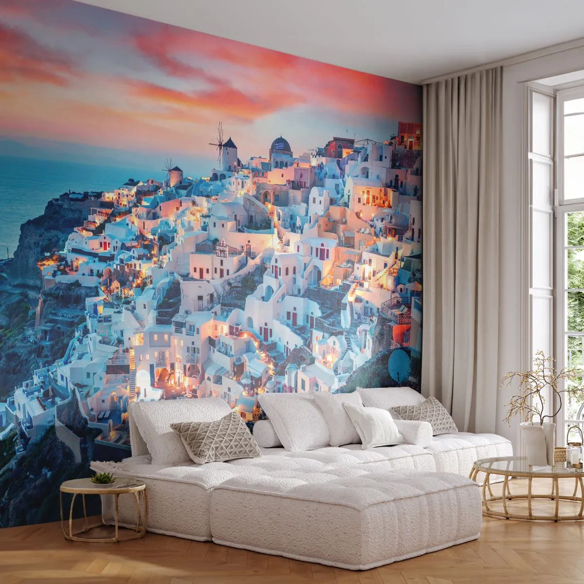 Öntapadós Fotótapéta Deluxe Sticker - Nagyszerű görög vakációd - Tájkép, Görögország, Santorini - 250x175 cm