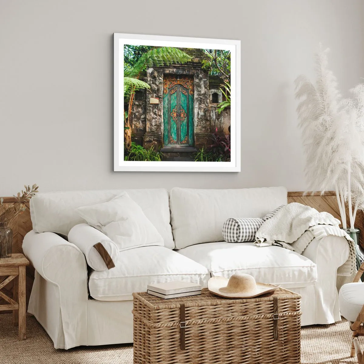 Poszter fekete keretben - Ajtó egy egzotikus világba - 30x30 cm