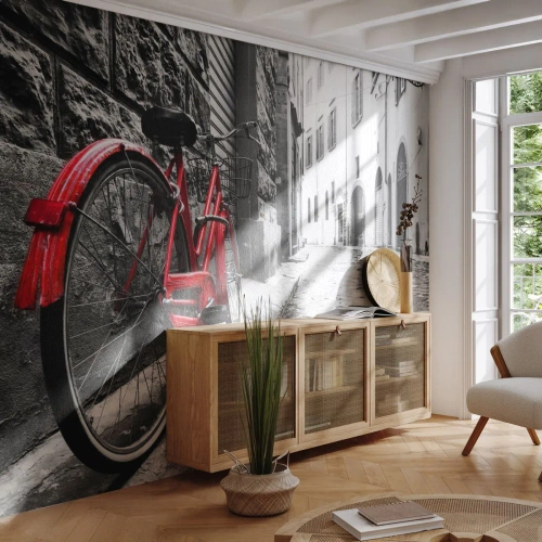 Egyedi tapéta Premium Canvas - Az igazi gyönyör nem öregszik - Város, Építészet, Kerékpár