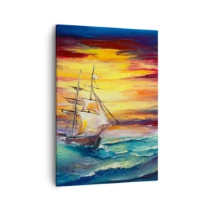 Vászonkép - Bátran a hullámok alatt - 50x70 cm