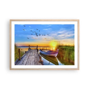 Poszter világos tölgy keretben - Viszlát holnapig - 70x50 cm