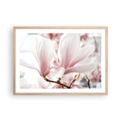 Poszter világos tölgy keretben - Határtalan gyengédség - 70x50 cm