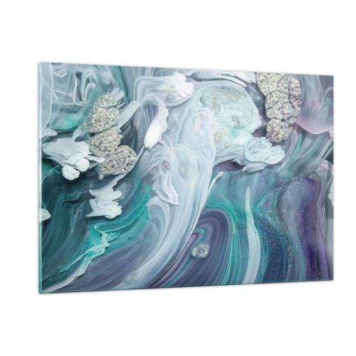 Üveg kép - Kék áramlatok - 120x80 cm