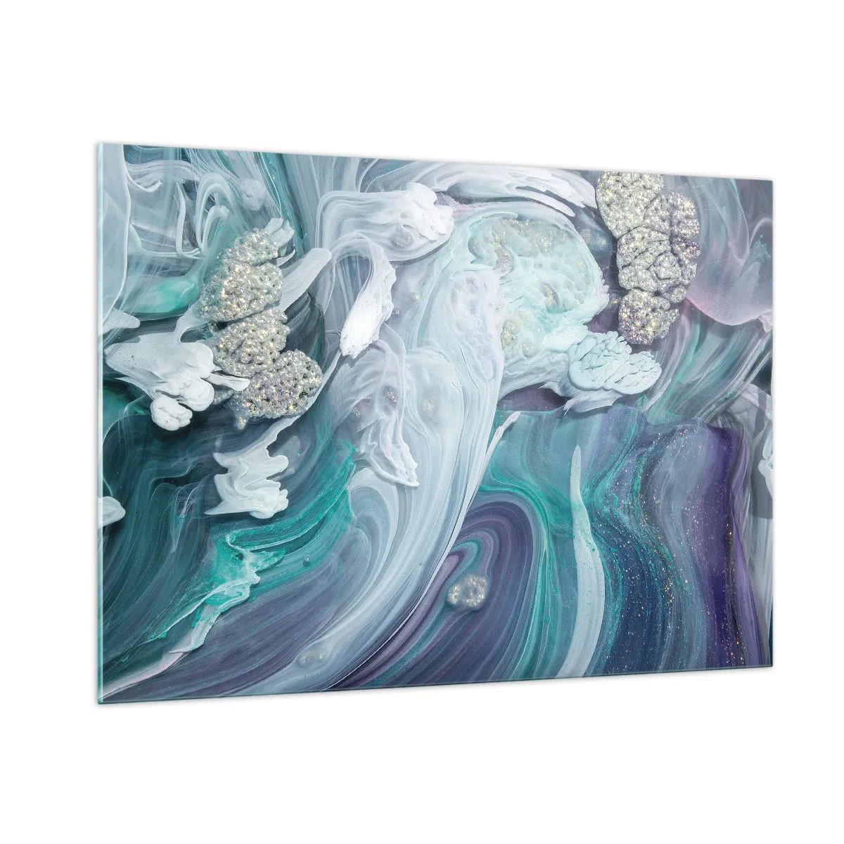 Üveg kép - Kék áramlatok - 100x70 cm