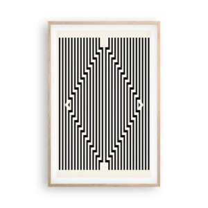 Poszter világos tölgy keretben - Geometrikus illúzió - 61x91 cm
