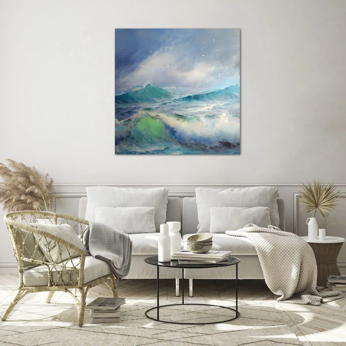 Üveg kép - "A forgószél diadalmasan üvöltött...” - 60x60 cm