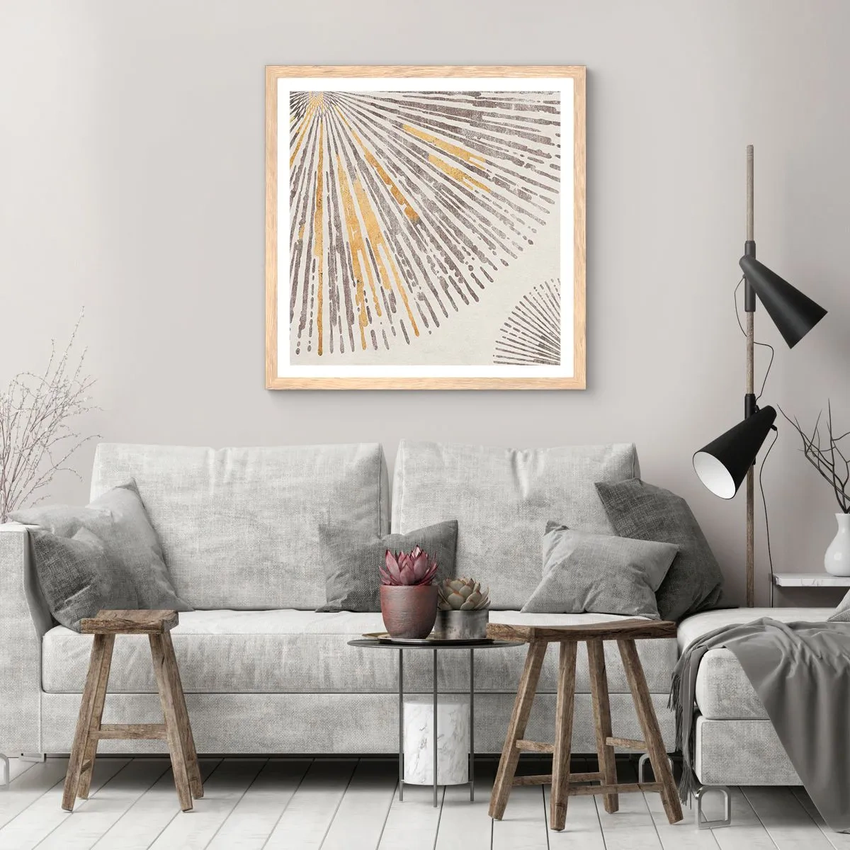 Poszter világos tölgy keretben - A sugár szépsége - 60x60 cm