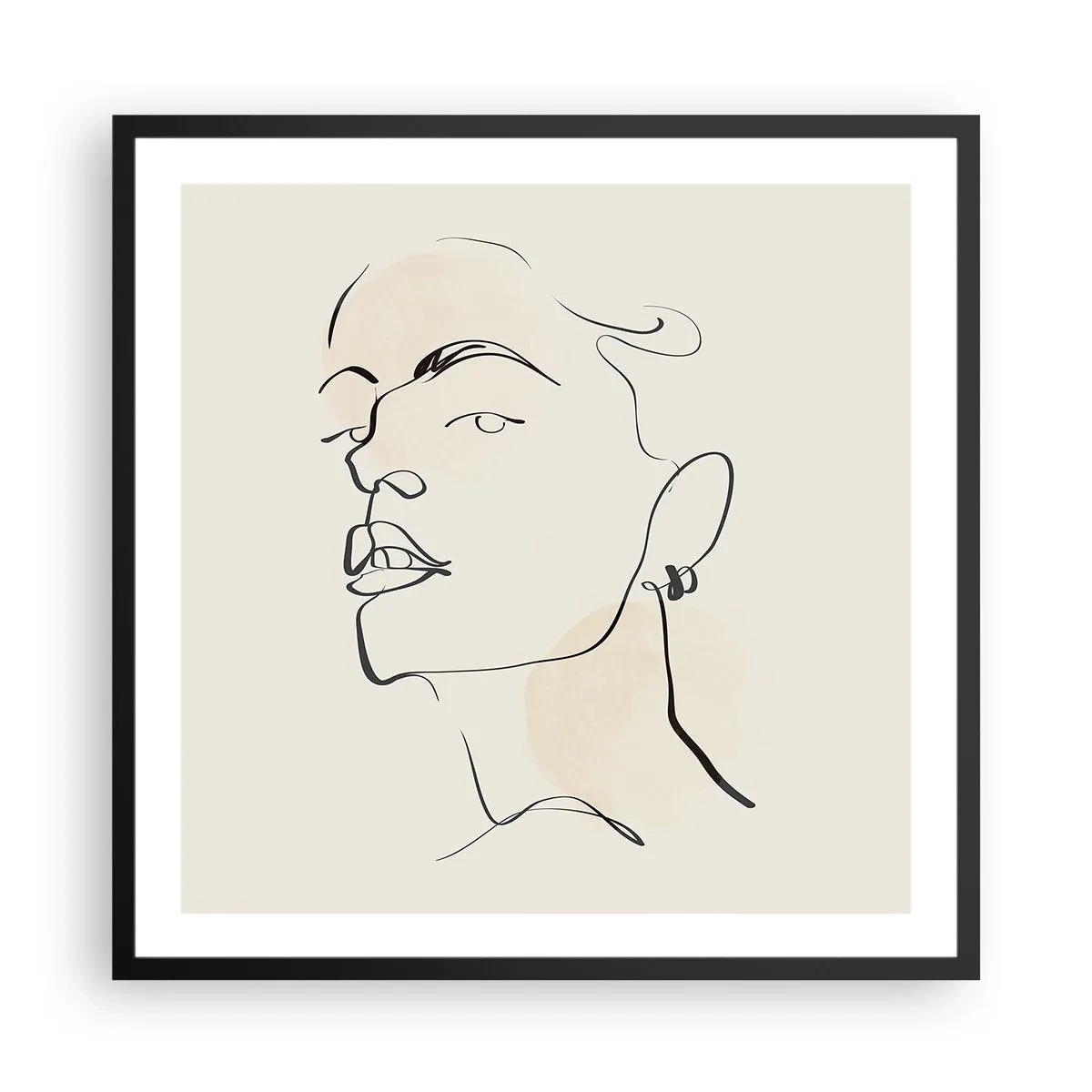 Poszter fehér keretben - Büszke tekintet - 60x60 cm