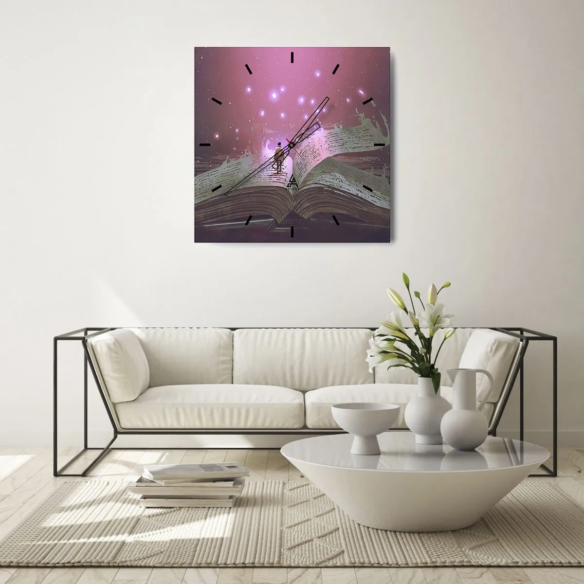 Falióra, Óra - Meghívás egy másik világba – olvass! - 40x40 cm