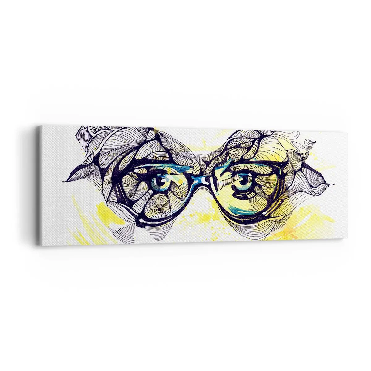 Vászonkép - Kék szemüvegen keresztül - 90x30 cm