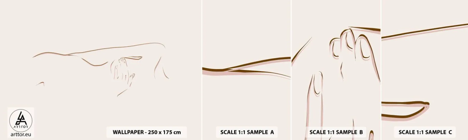 Fotótapéta Minta Standard Eco - A vágy alakja - Absztrakció, Grafika, Darab - 100x30 cm