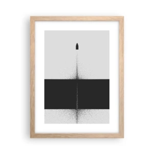 Poszter világos tölgy keretben - Egyenesen a cél felé - 30x40 cm