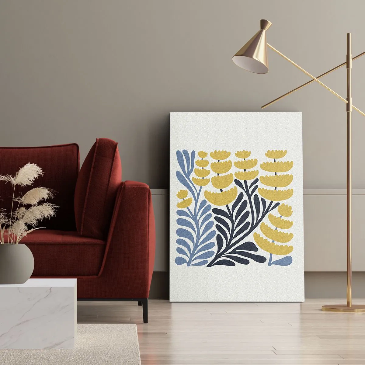 Vászonkép - Napsütötte virágágyás - 80x120 cm