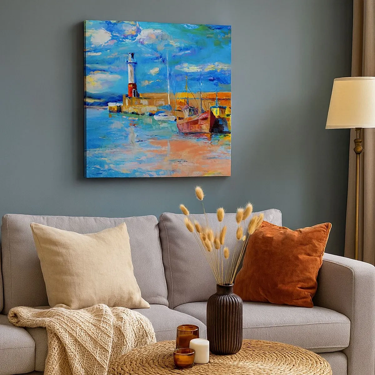 Vászonkép - Egy délután a szivárványos öbölben - 30x30 cm