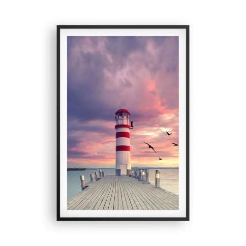 Poszter fehér keretben - Ideje a kikötőbe - 61x91 cm