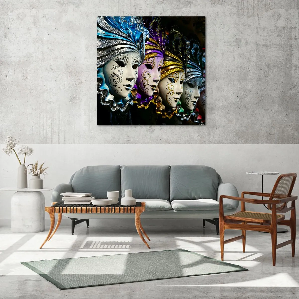 Üveg kép - Rejtély aranyban és ezüstben - 40x40 cm