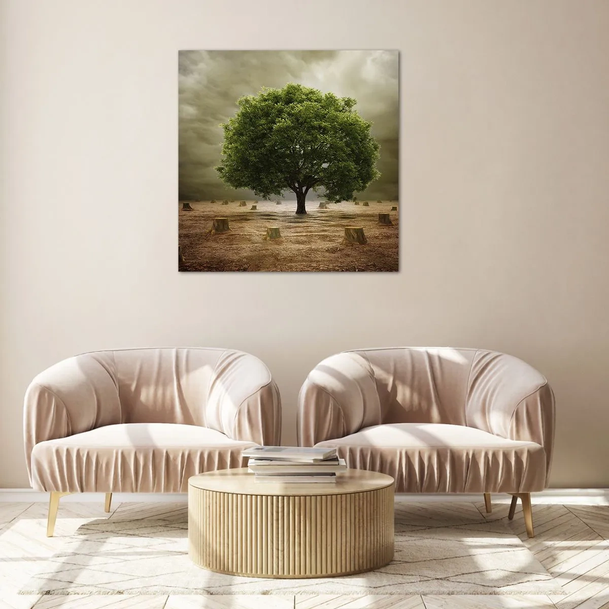 Üveg kép - Egész remény - 70x70 cm